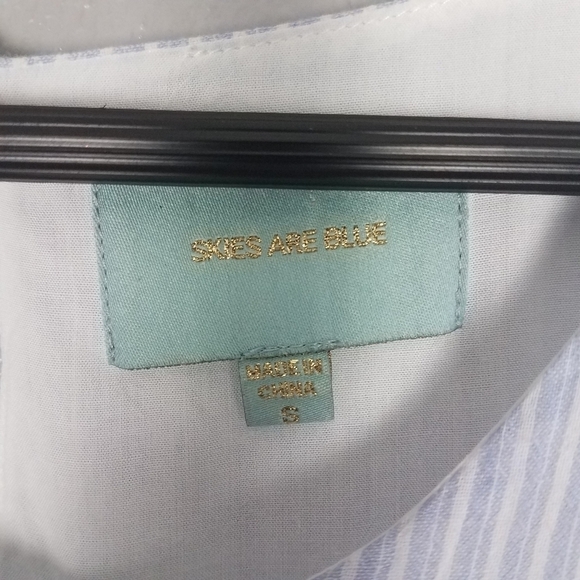 Skies Are Blue Striped Sleeveless Double Tie Dress - Picture 7 of 7